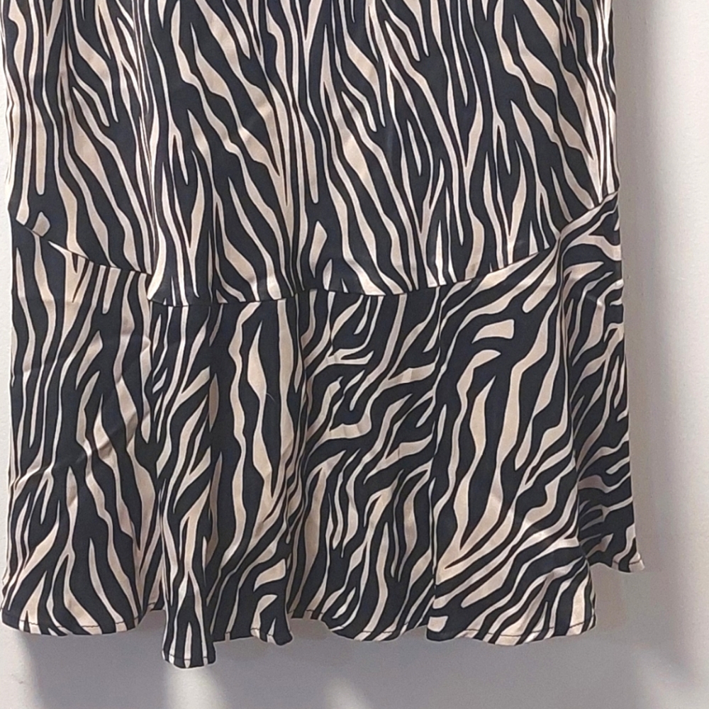MAEVE ANTHROPOLOGIE Janelle Bias Zebra Print Midi Skirt - Picture 7 of 13
